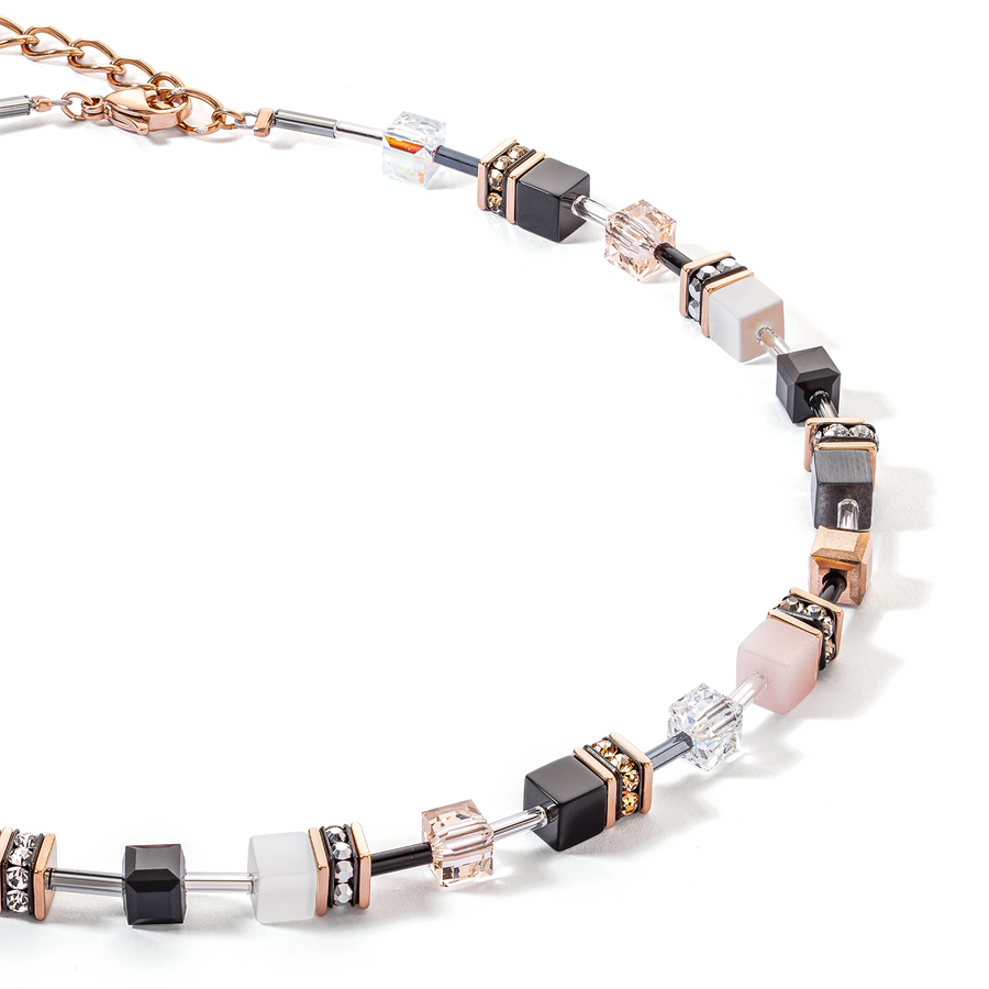 GeoCUBE® Iconic necklace rose gold soft