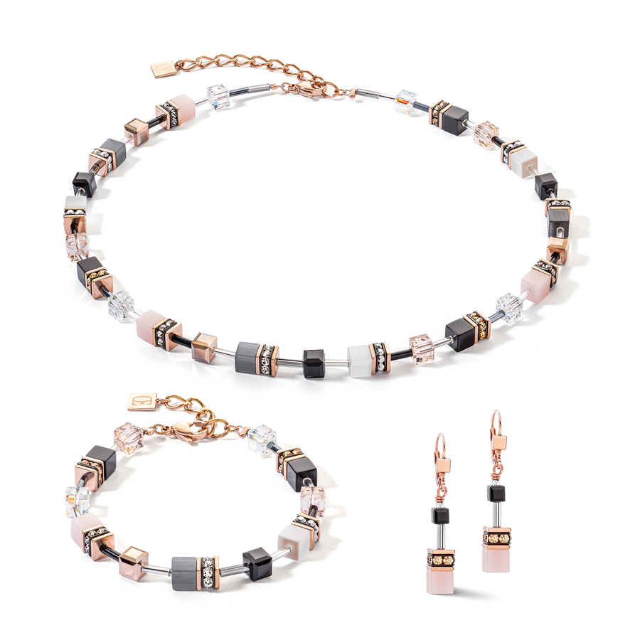 GeoCUBE® Iconic necklace rose gold soft