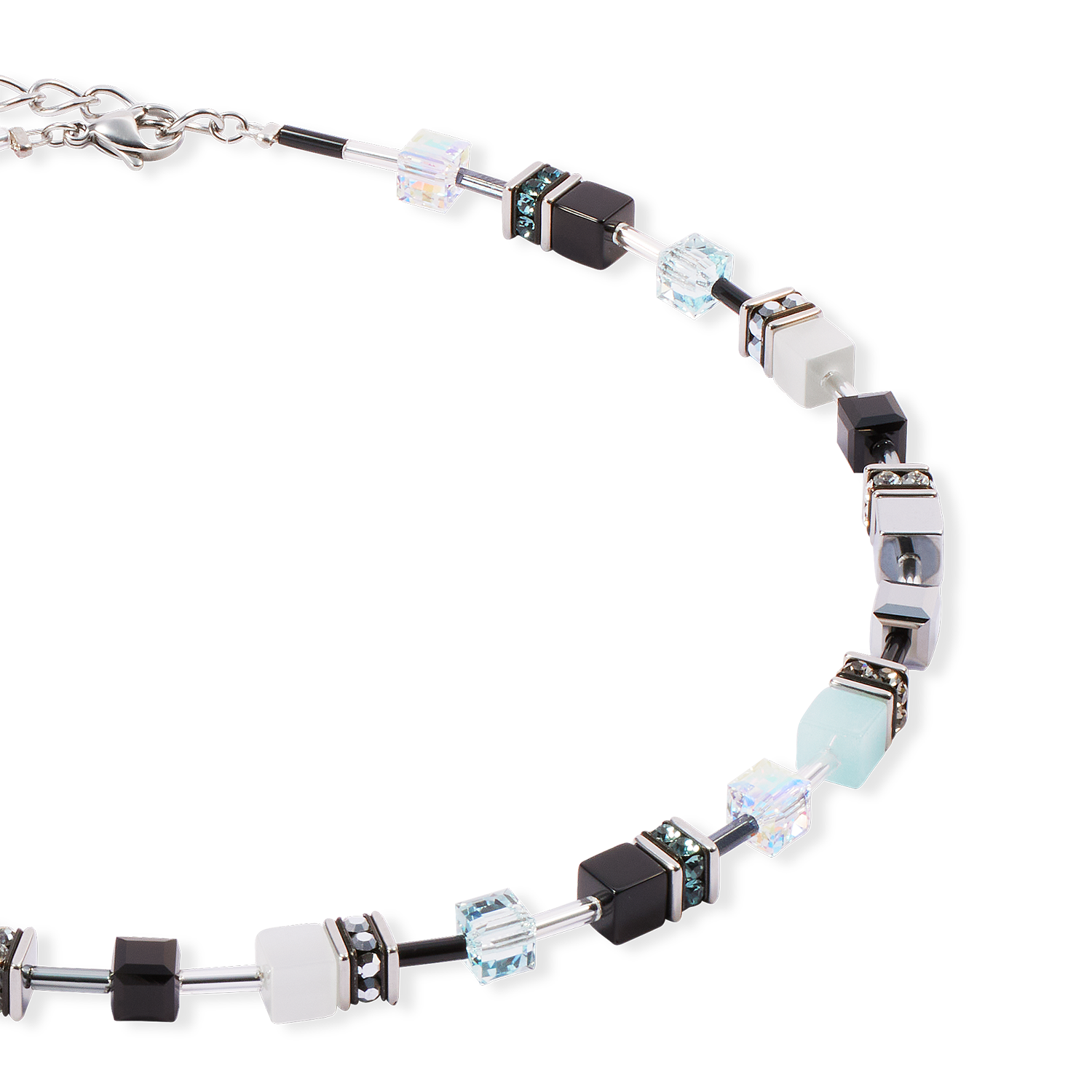 GeoCUBE® Iconic necklace Ice Serenity silver