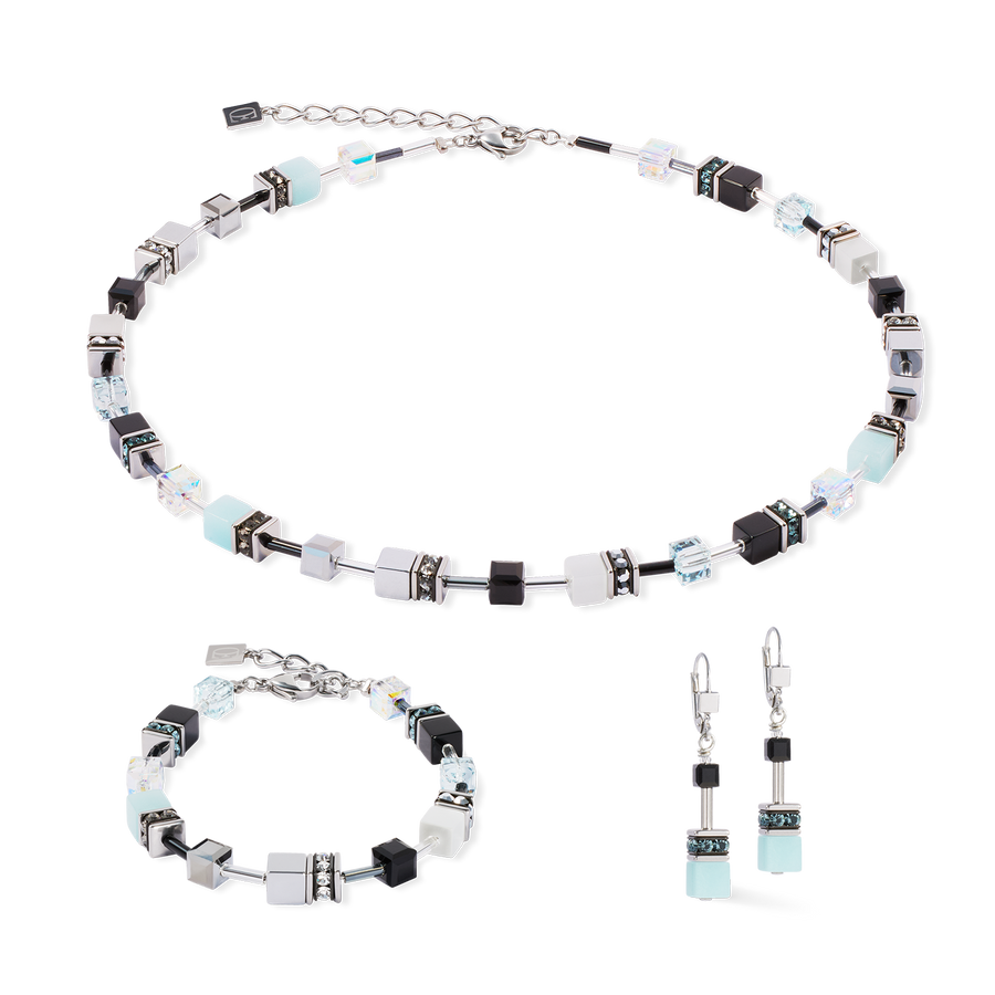 GeoCUBE® Iconic necklace Ice Serenity silver