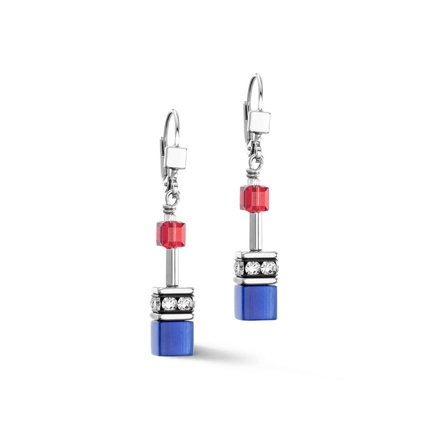 GeoCUBE® Iconic earrings silver-royal