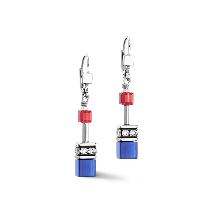 GeoCUBE® Iconic earrings silver-royal