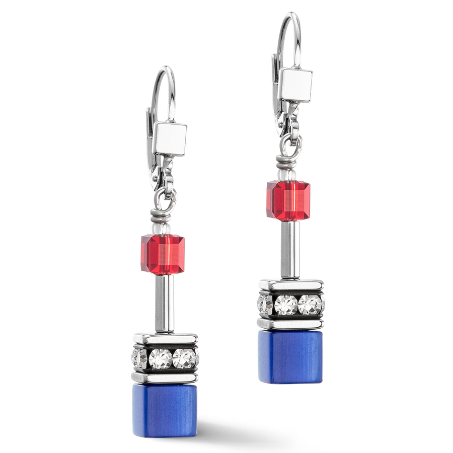 GeoCUBE® Iconic earrings silver-royal