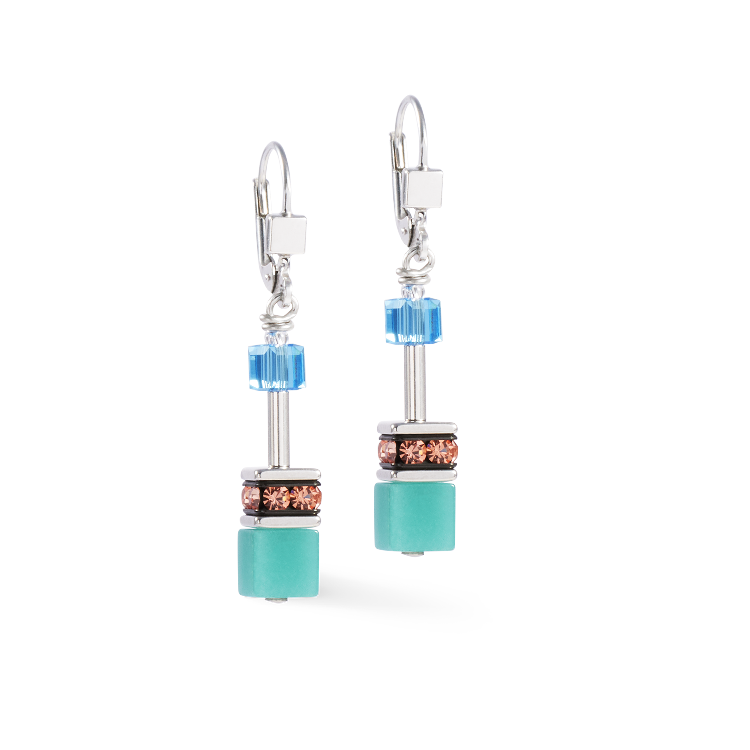 GeoCUBE® Iconic earrings Magic silver