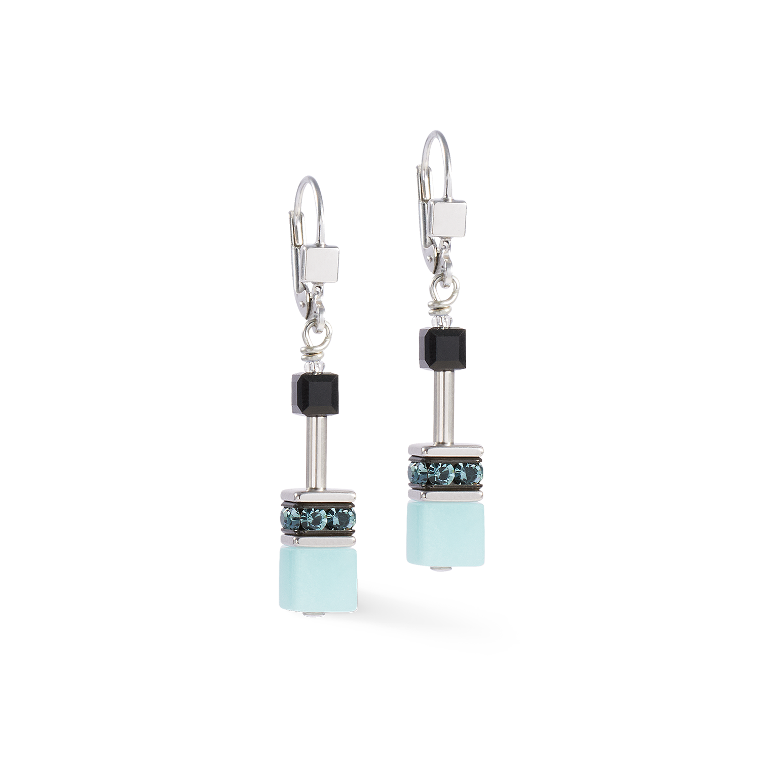 GeoCUBE® Iconic earrings Ice Serenity silver