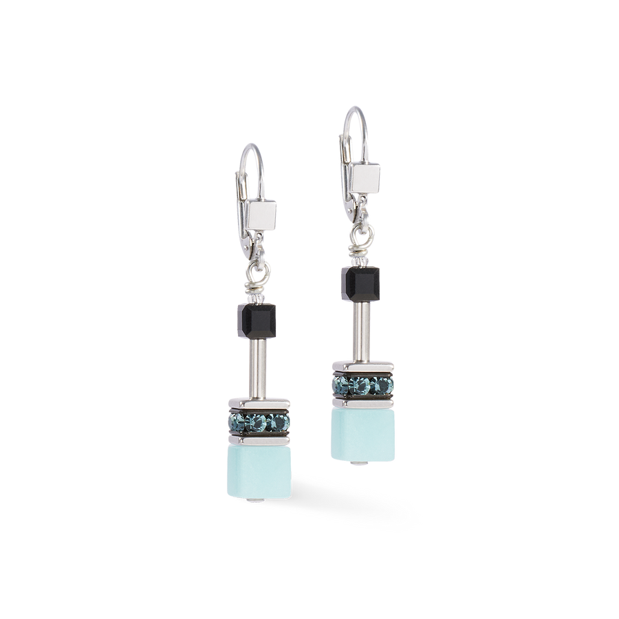 GeoCUBE® Iconic earrings Ice Serenity silver