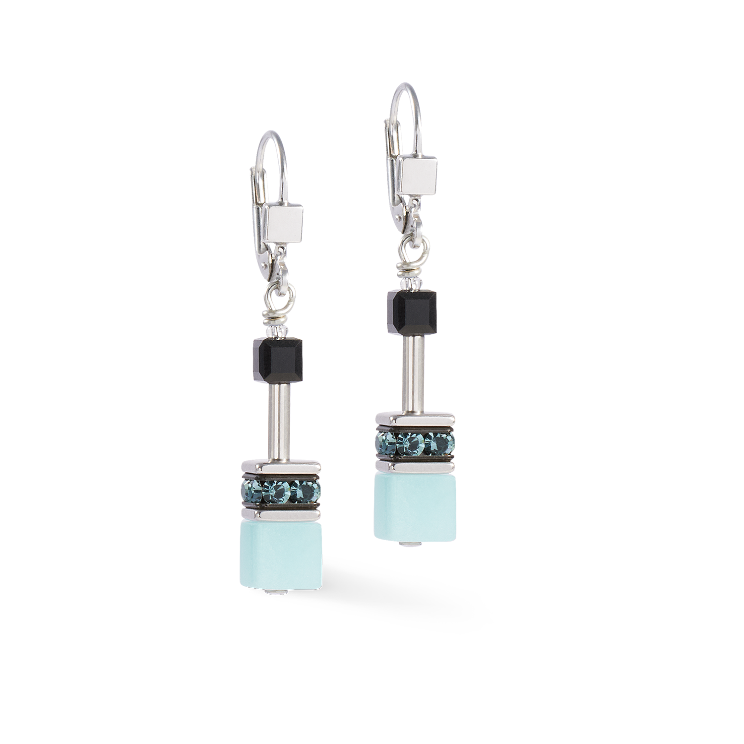 GeoCUBE® Iconic earrings Ice Serenity silver