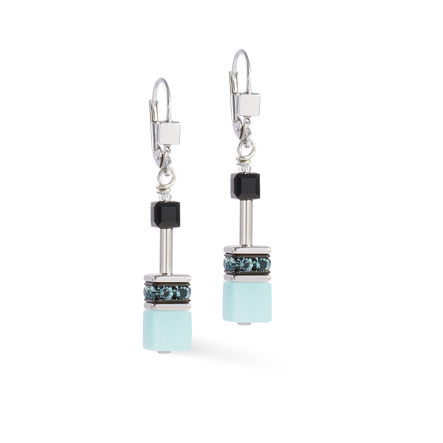 GeoCUBE® Iconic earrings Ice Serenity silver