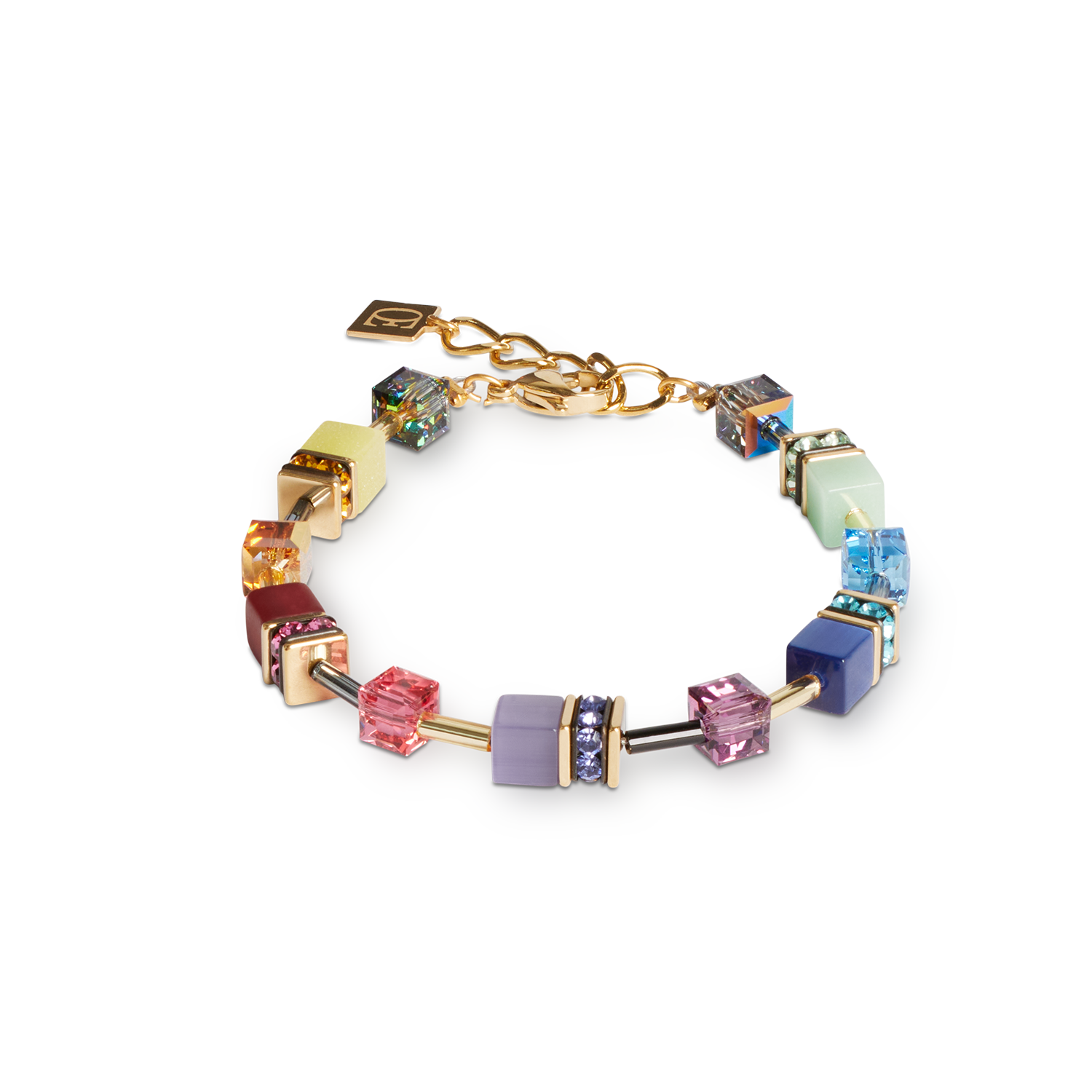 GeoCUBE® Iconic bracelet Festive gold-multicolour