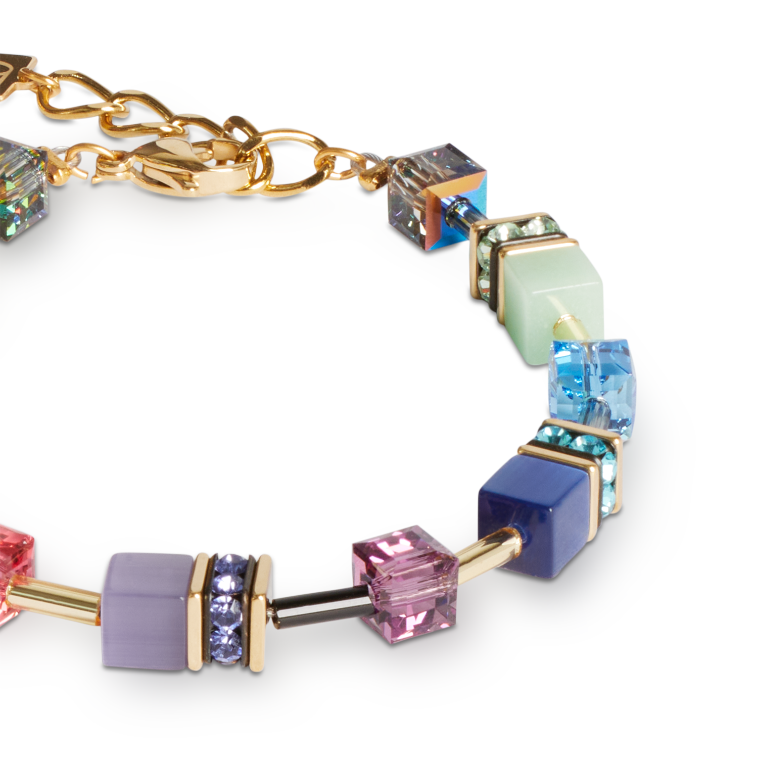 GeoCUBE® Iconic bracelet Festive gold-multicolour