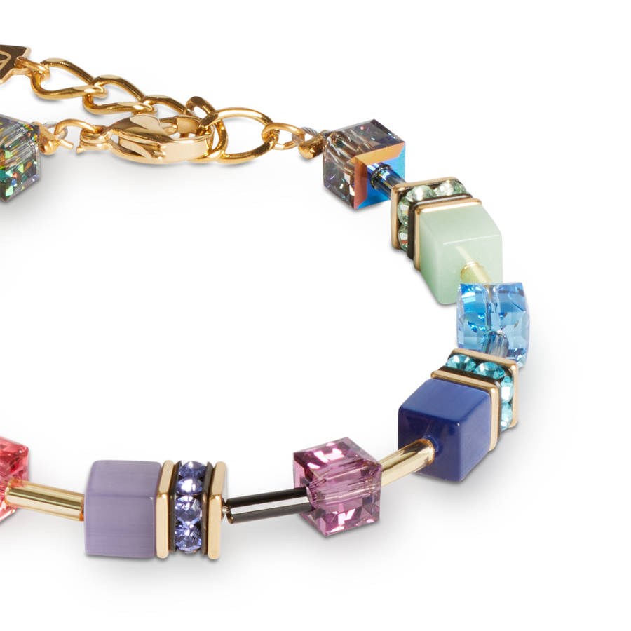 GeoCUBE® Iconic bracelet Festive gold-multicolour