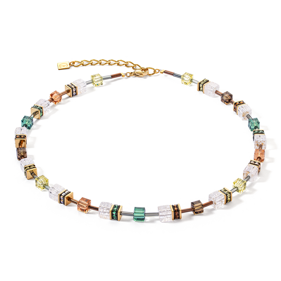 GeoCUBE® Iconic Nature necklace brown-white