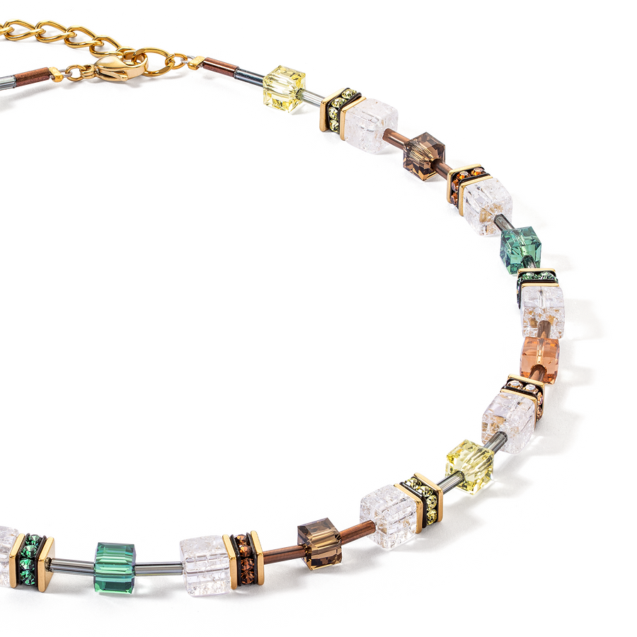 GeoCUBE® Iconic Nature necklace brown-white