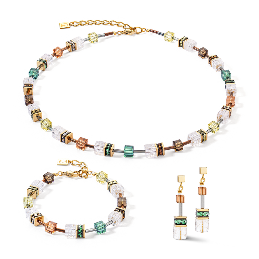 GeoCUBE® Iconic Nature necklace brown-white