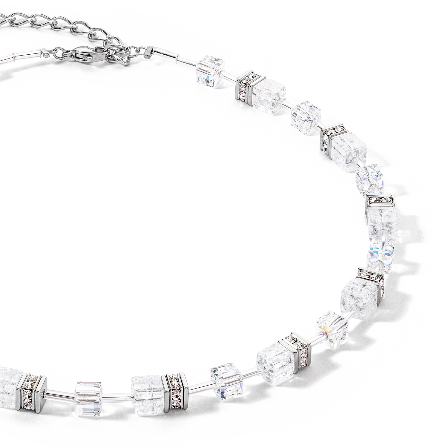 GeoCUBE® Iconic Nature necklace silver-white