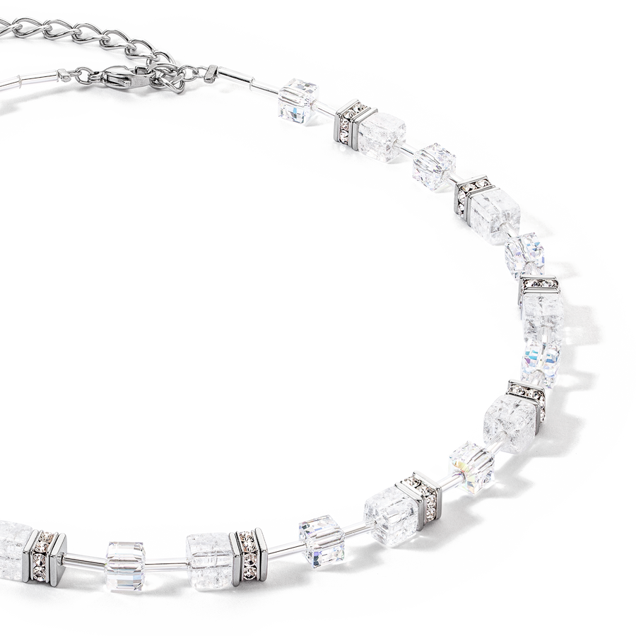 GeoCUBE® Iconic Nature necklace silver-white