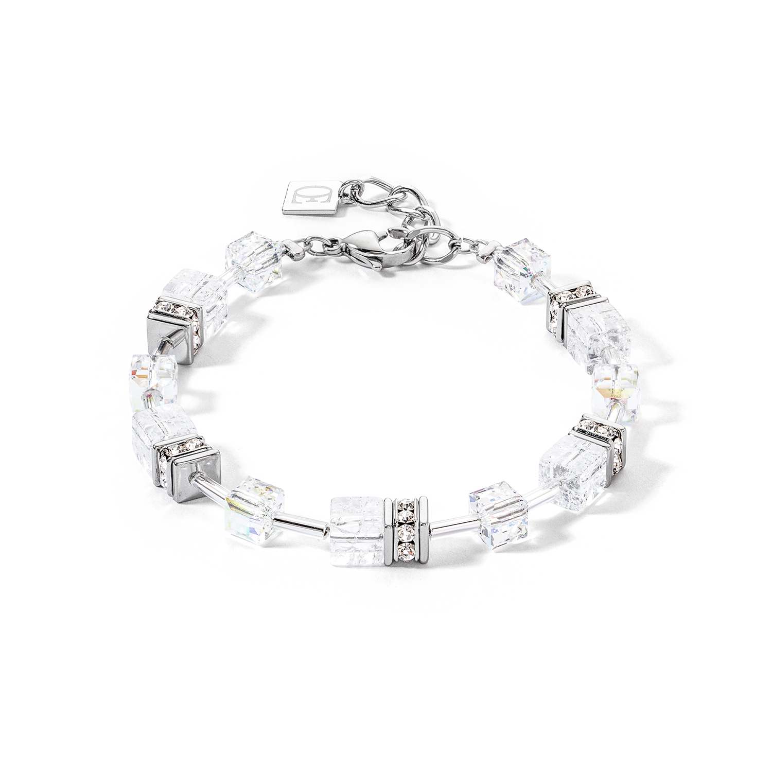 GeoCUBE® Iconic Nature bracelet silver-white