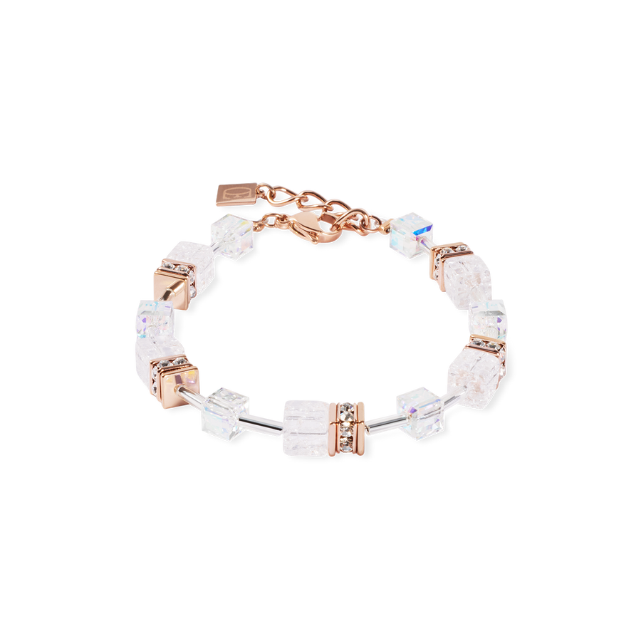 GeoCUBE® Iconic Nature bracelet rosegold white