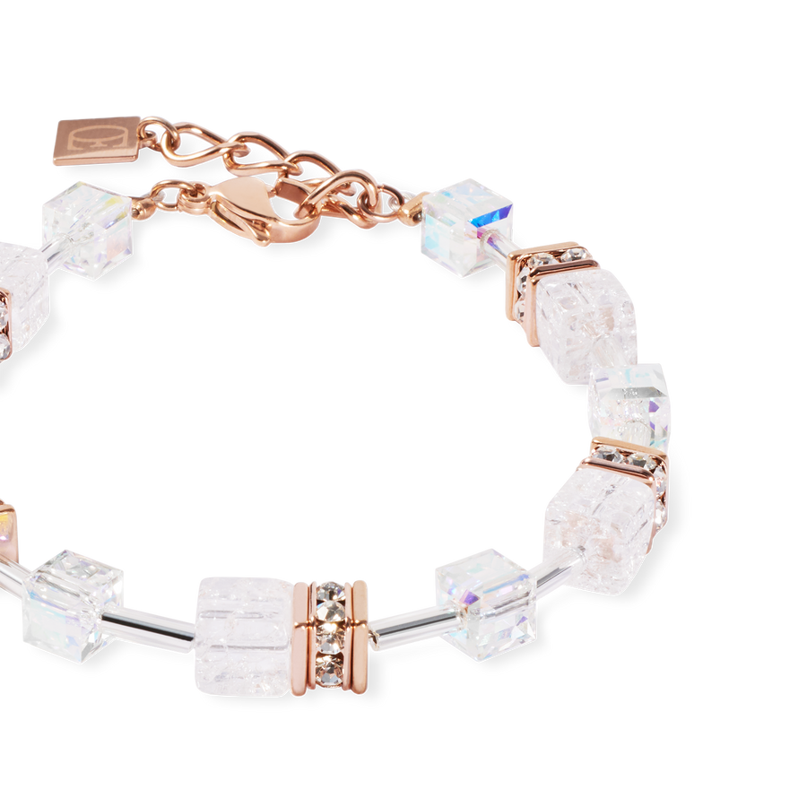 GeoCUBE® Iconic Nature bracelet rosegold white