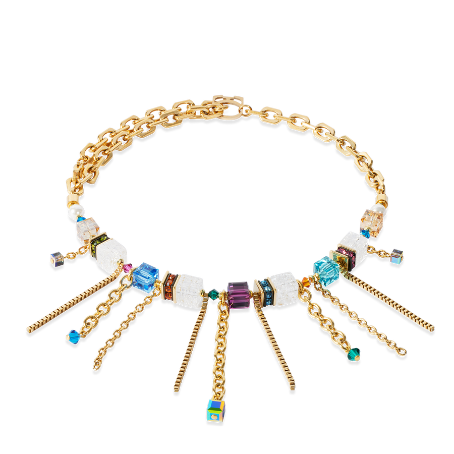 Necklace Sunray Cube Couture gold-multicolour