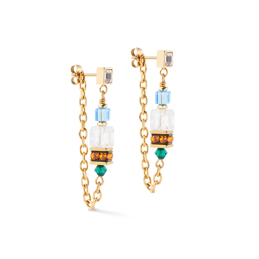 Earrings Sunray Cube Couture gold-multicolour