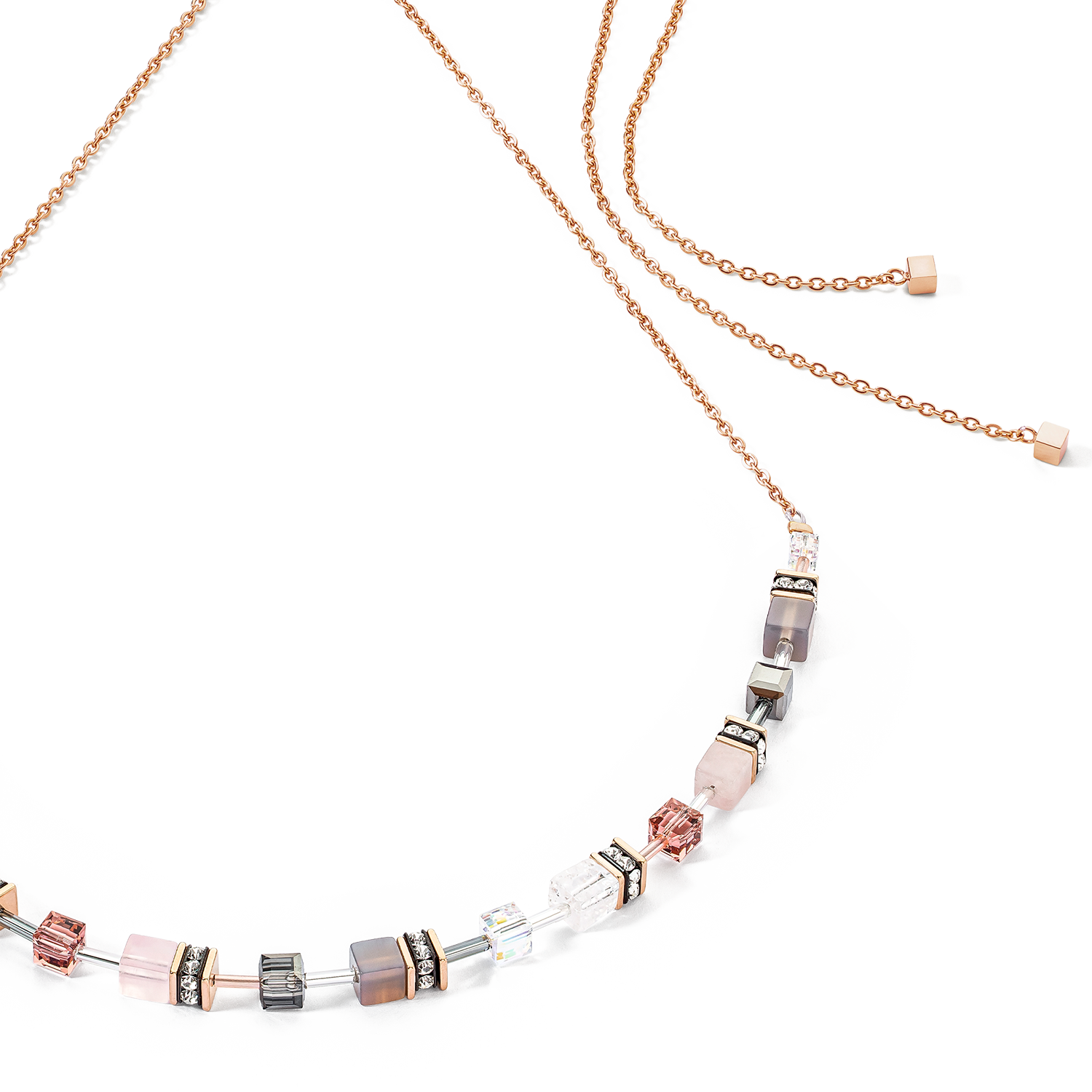 GeoCUBE® Iconic Nature Chain necklace rose