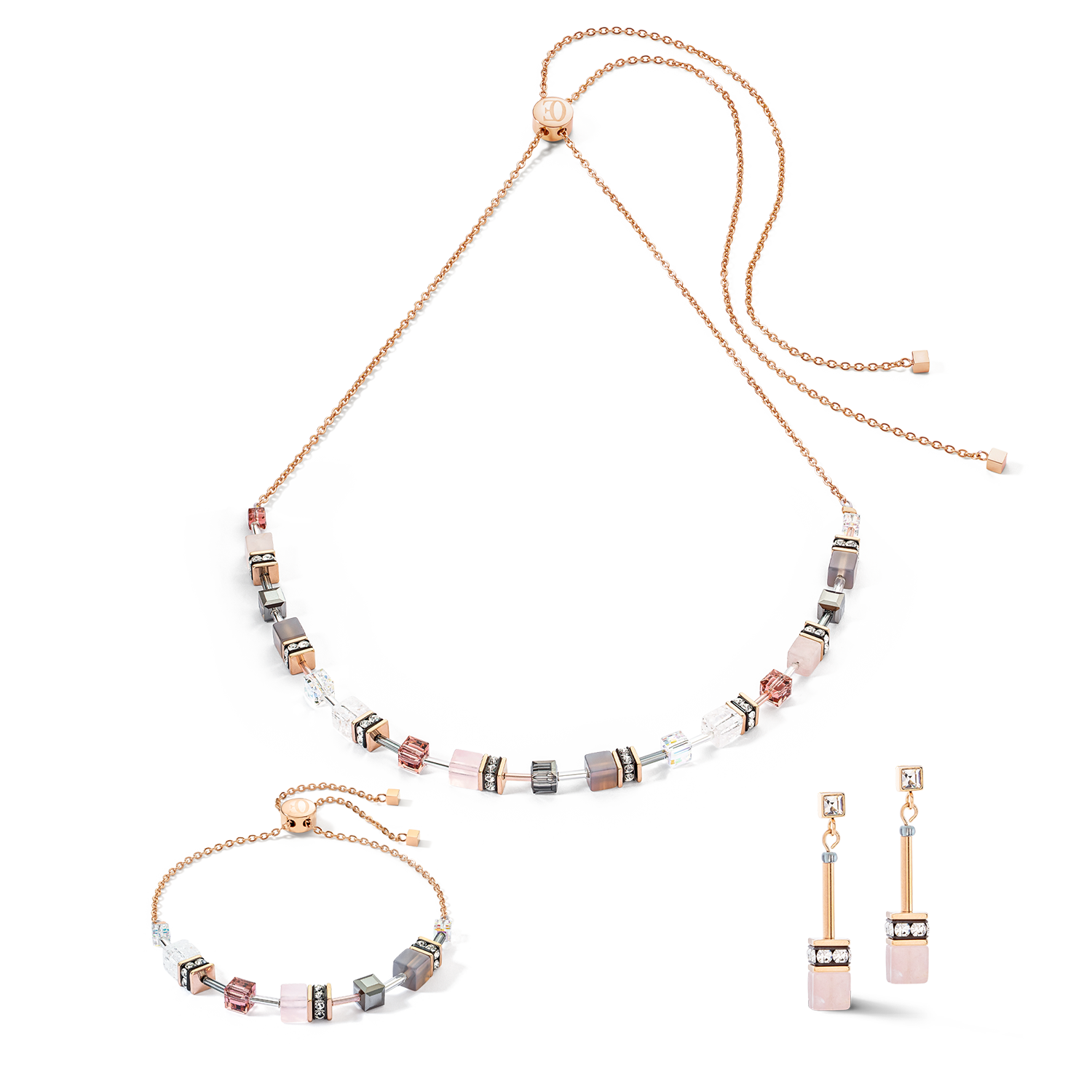 GeoCUBE® Iconic Nature Chain necklace rose