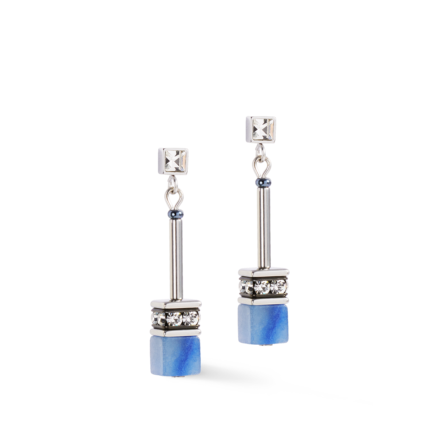 GeoCUBE® Iconic Nature Chain earrings blue