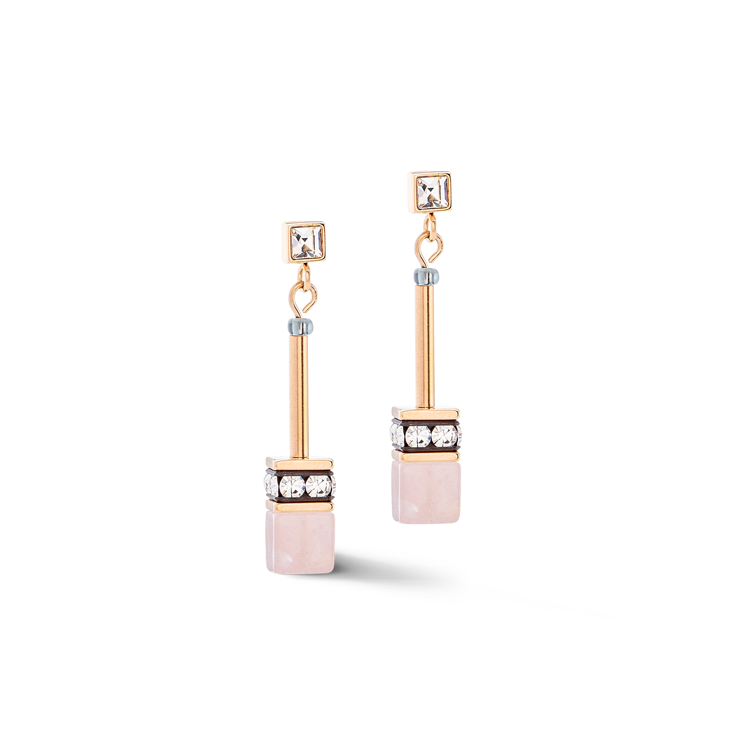 GeoCUBE® Iconic Nature Chain earrings rose