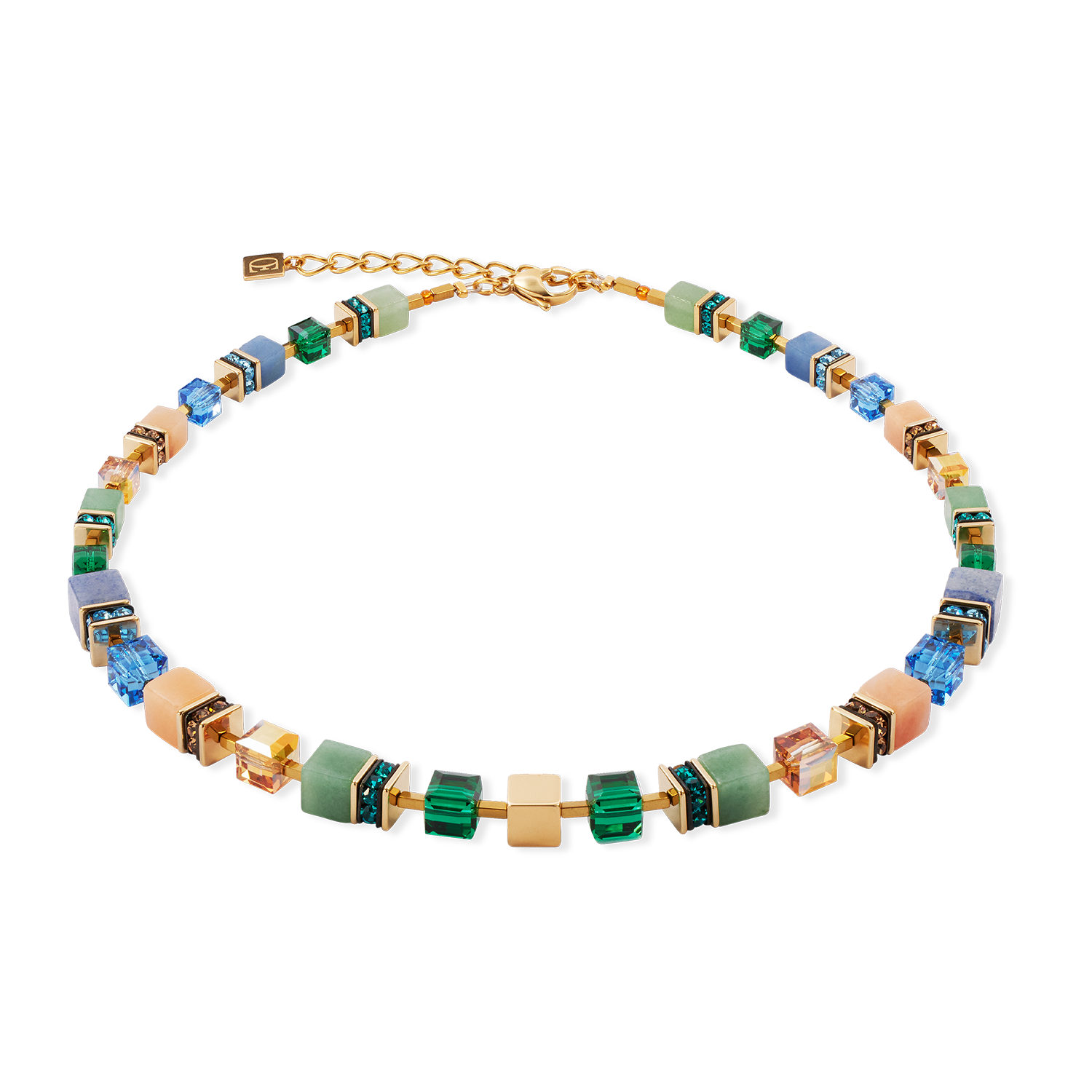 GeoCUBE® Precious Statement necklace gold-spring