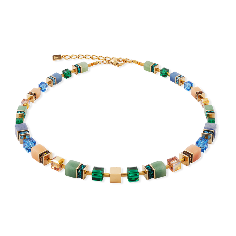 GeoCUBE® Precious Statement necklace gold-spring