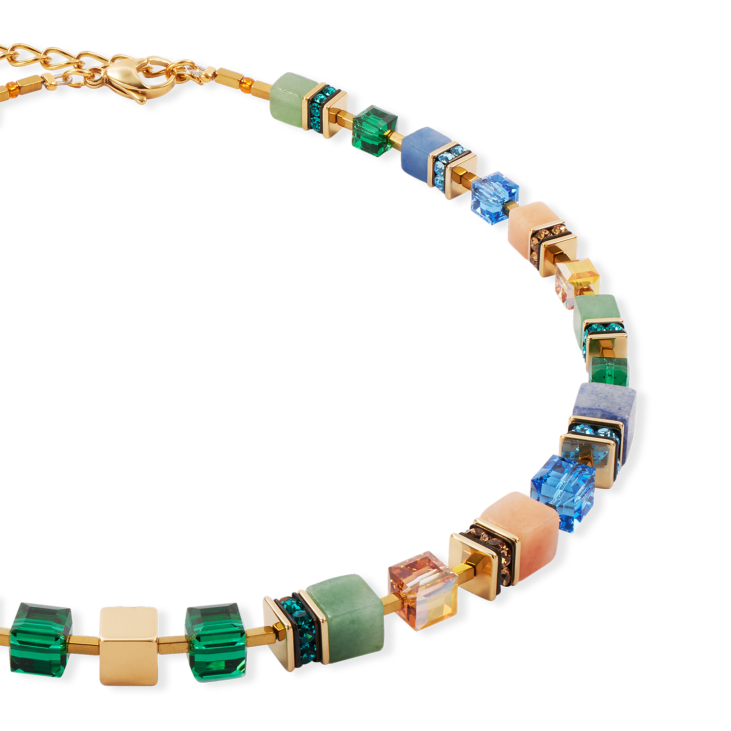 GeoCUBE® Precious Statement necklace gold-spring