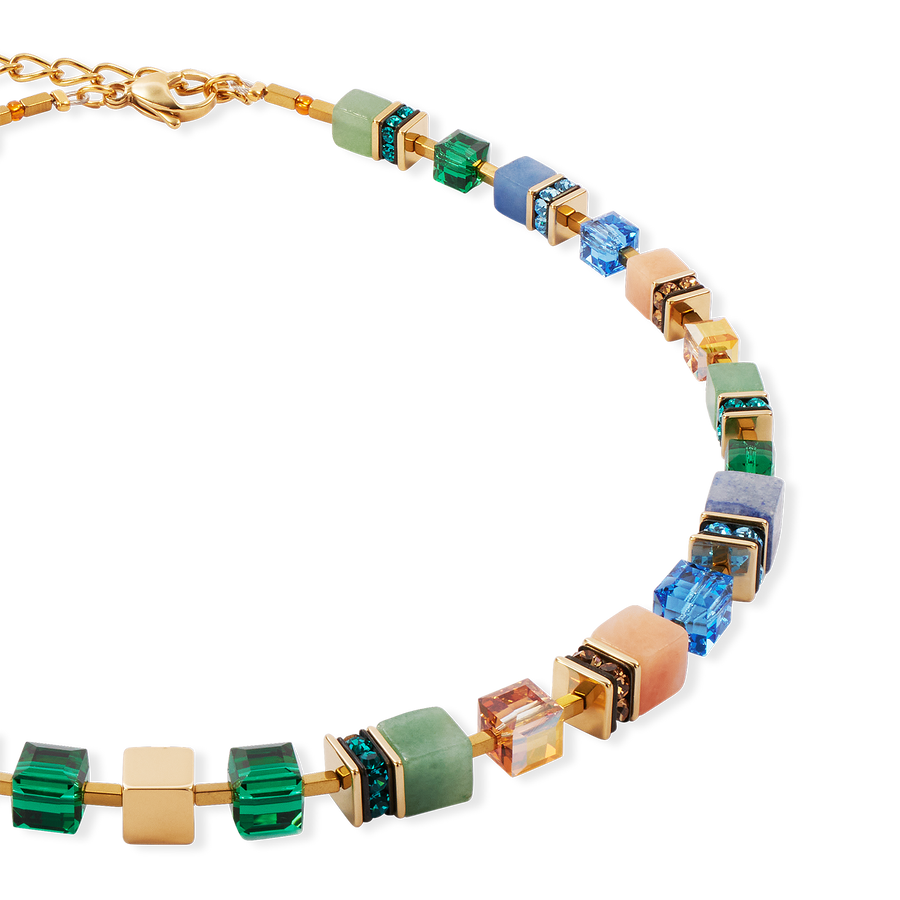 GeoCUBE® Precious Statement necklace gold-spring