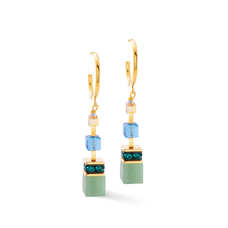 GeoCUBE® Precious Statement earrings gold-spring