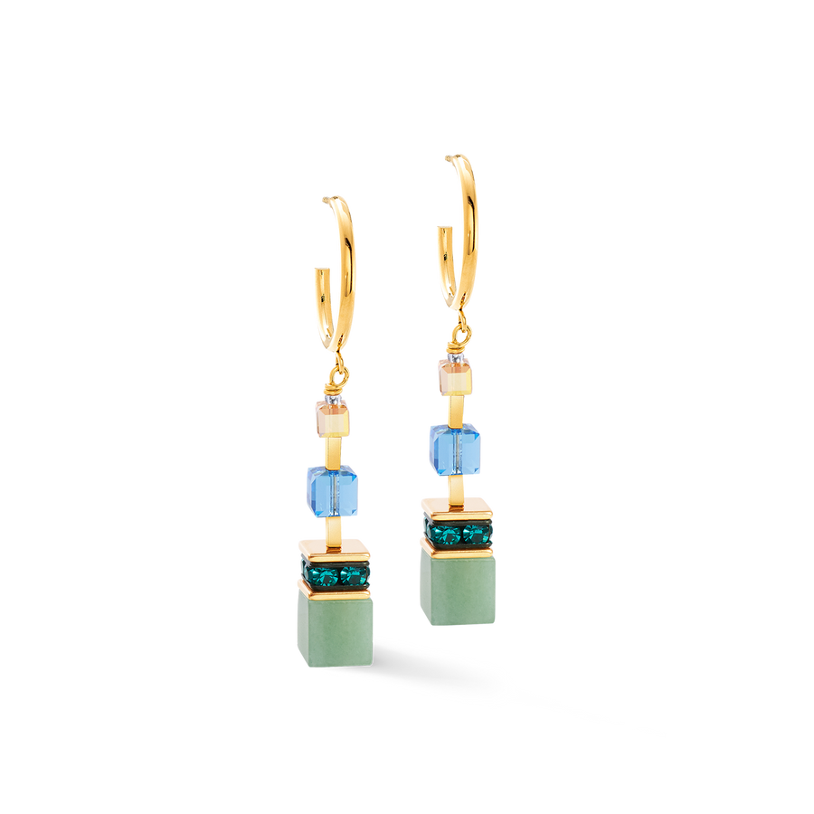 GeoCUBE® Precious Statement earrings gold-spring