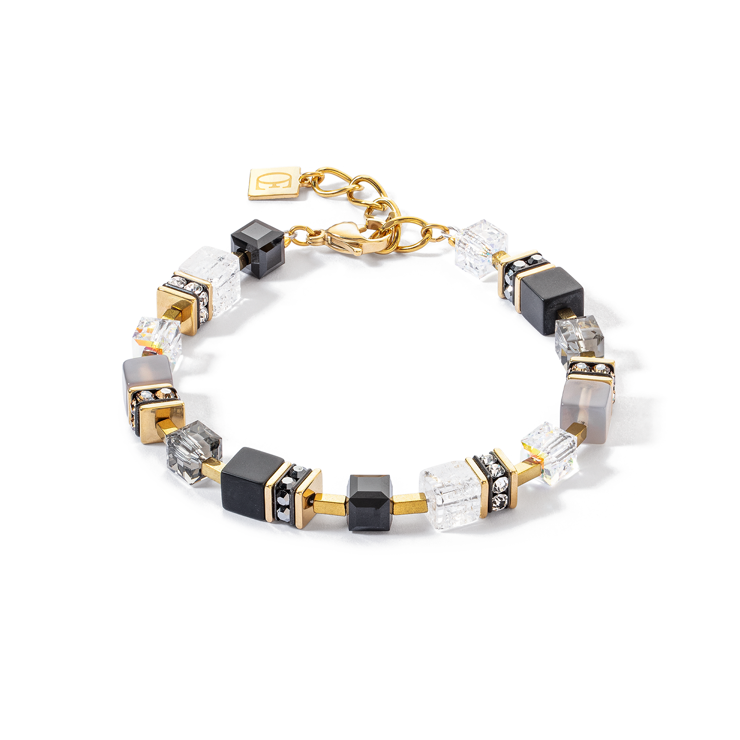 GeoCUBE® Precious statement bracelet gold-black