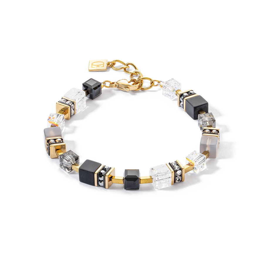 GeoCUBE® Precious statement bracelet gold-black