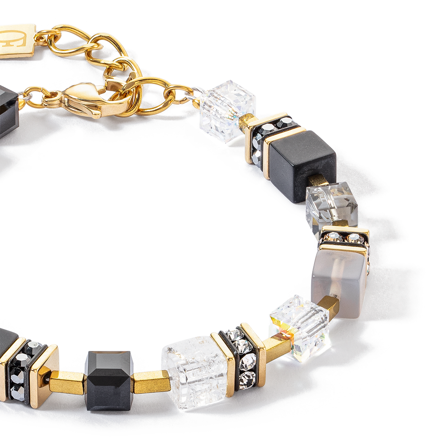 GeoCUBE® Precious statement bracelet gold-black