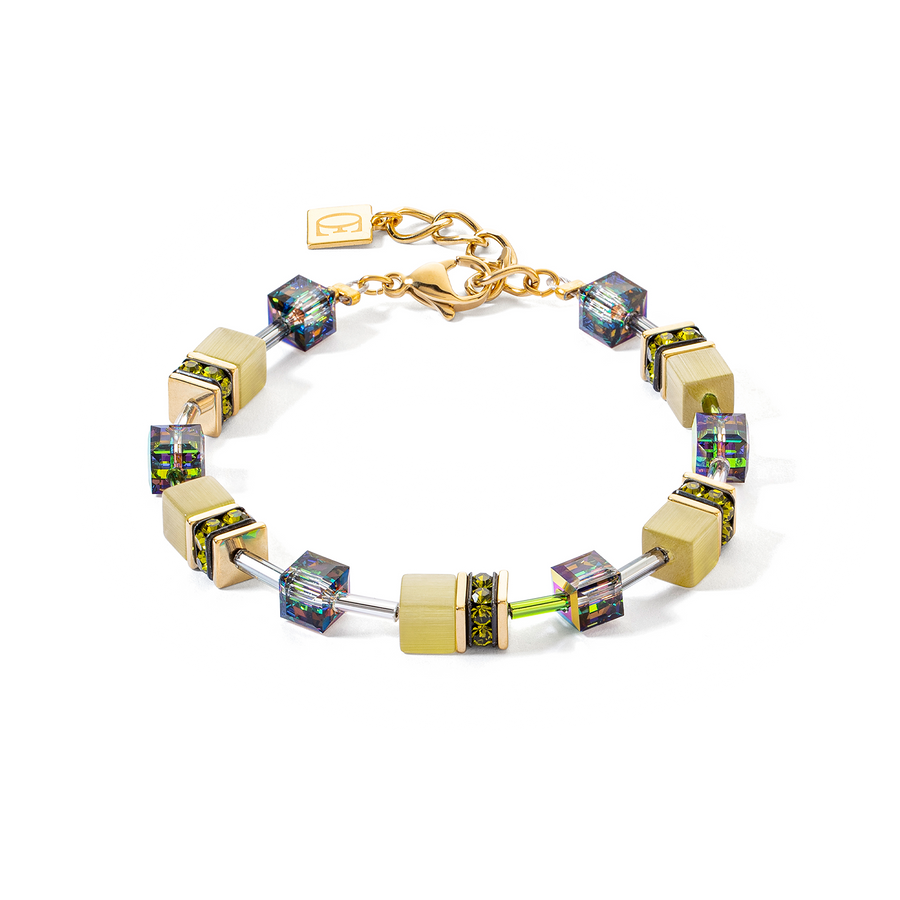 GeoCUBE® Iconic Mono Gold bracelet olive