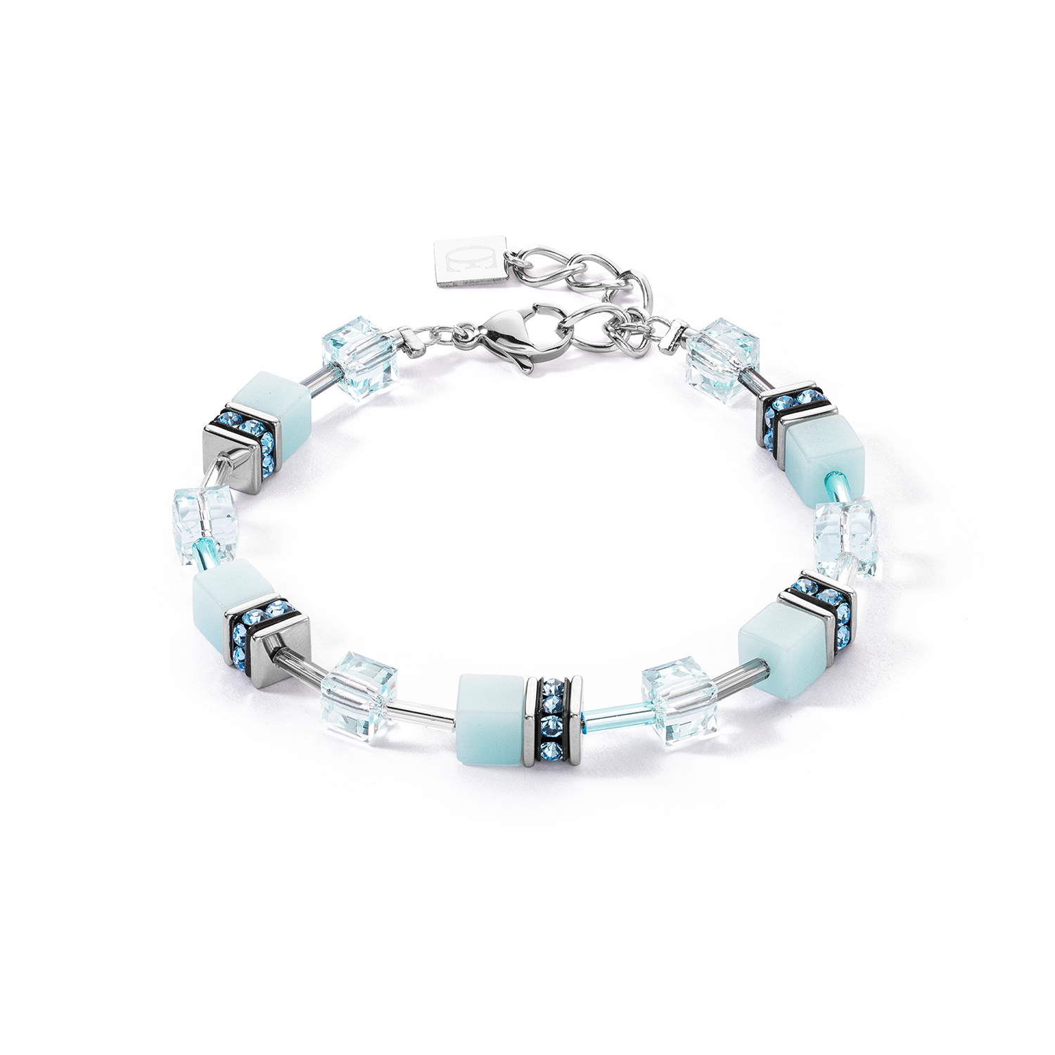 GeoCUBE® Iconic Mono Gold bracelet ice blue