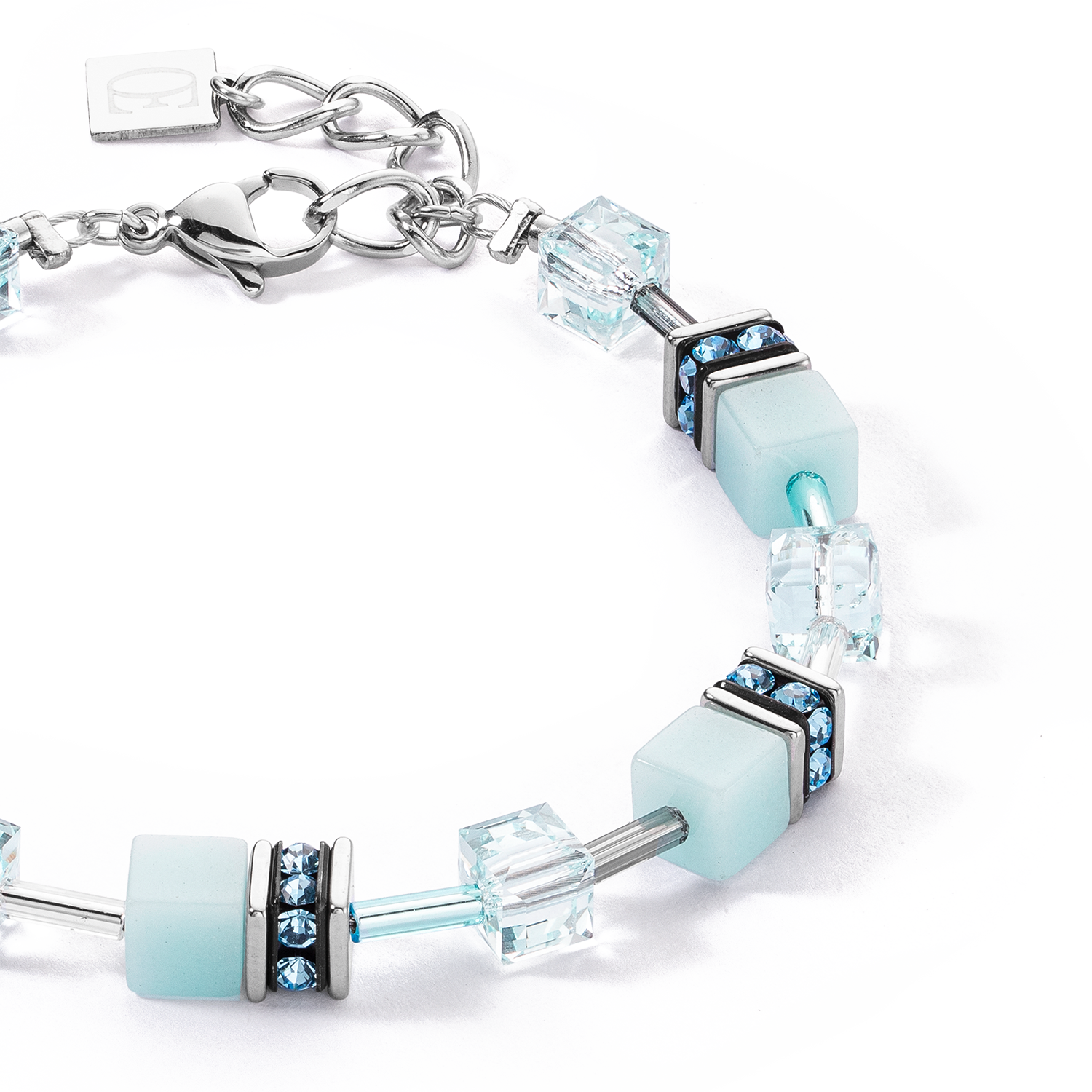 GeoCUBE® Iconic Mono Gold bracelet ice blue