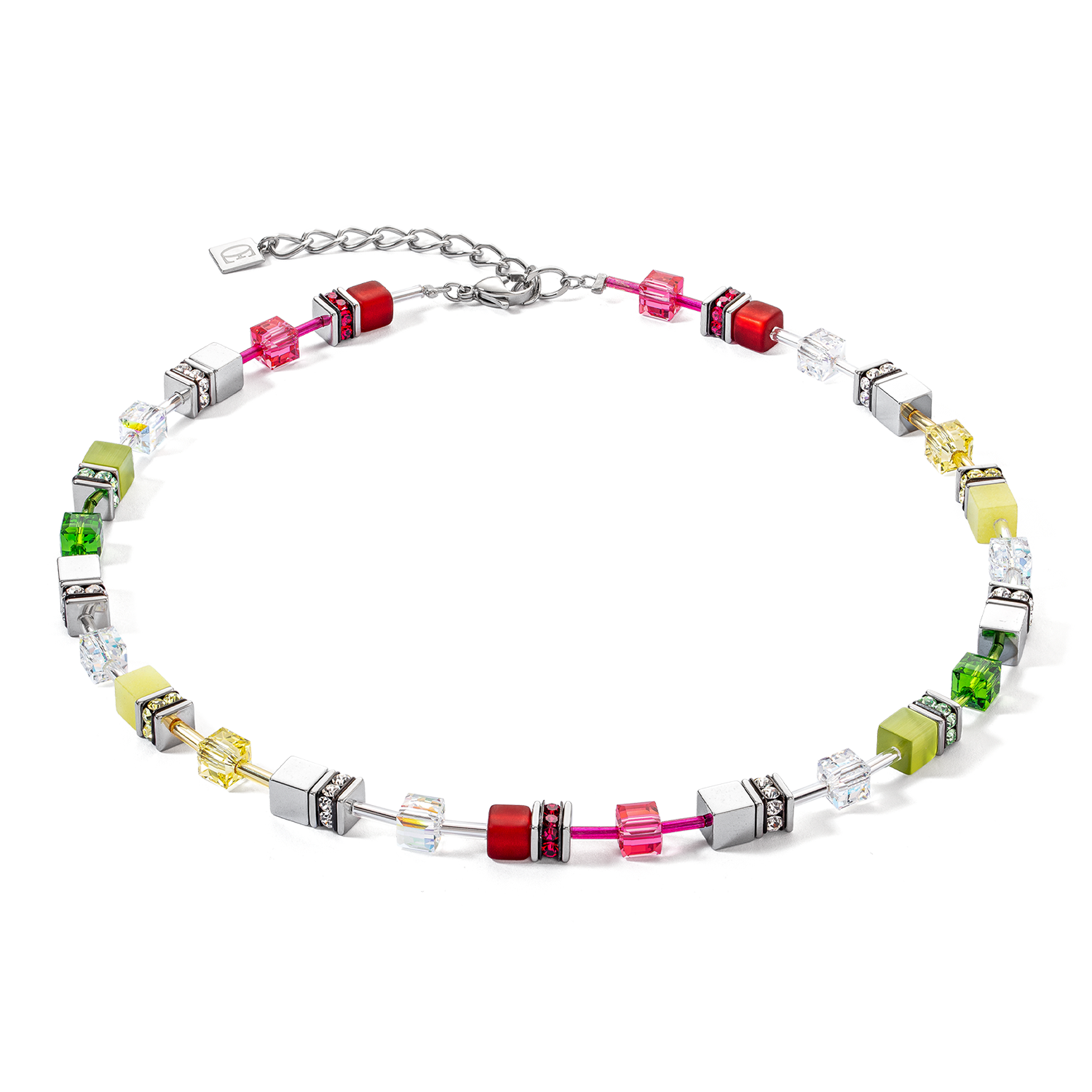 GeoCUBE® Iconic necklace red-green