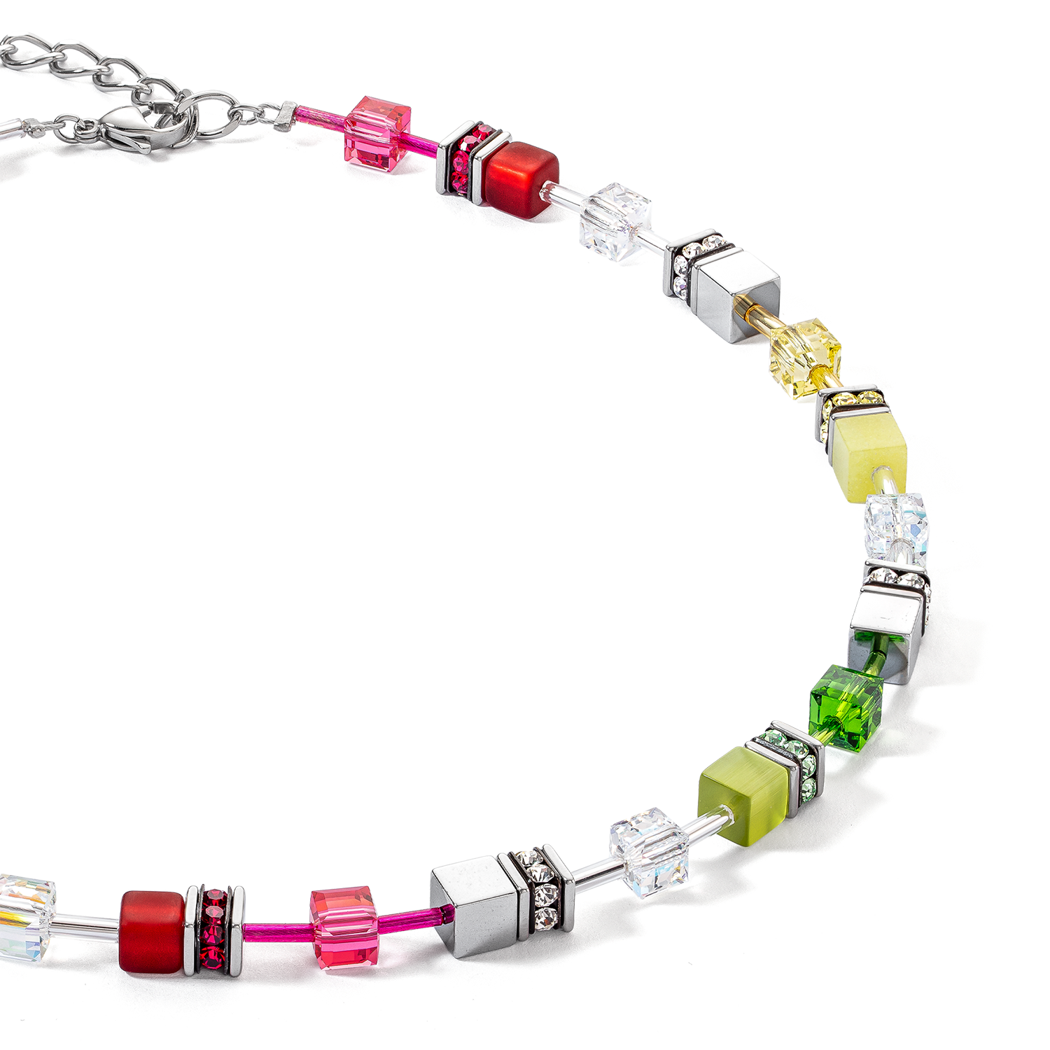 GeoCUBE® Iconic necklace red-green