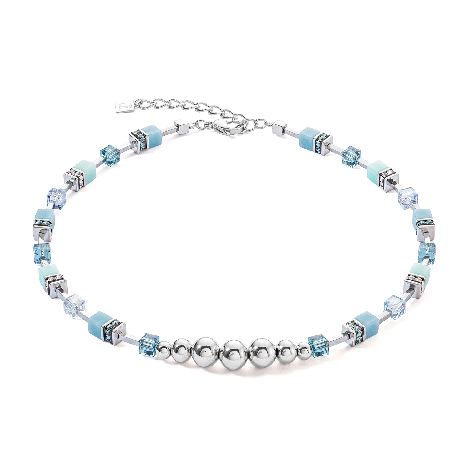 GeoCUBE® Fusion Spheres necklace ice blue