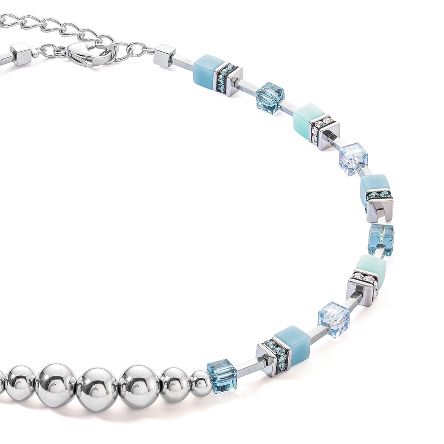 GeoCUBE® Fusion Spheres necklace ice blue