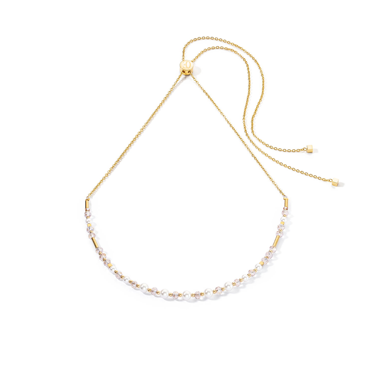 Princess Pearls Chain necklace gold-white