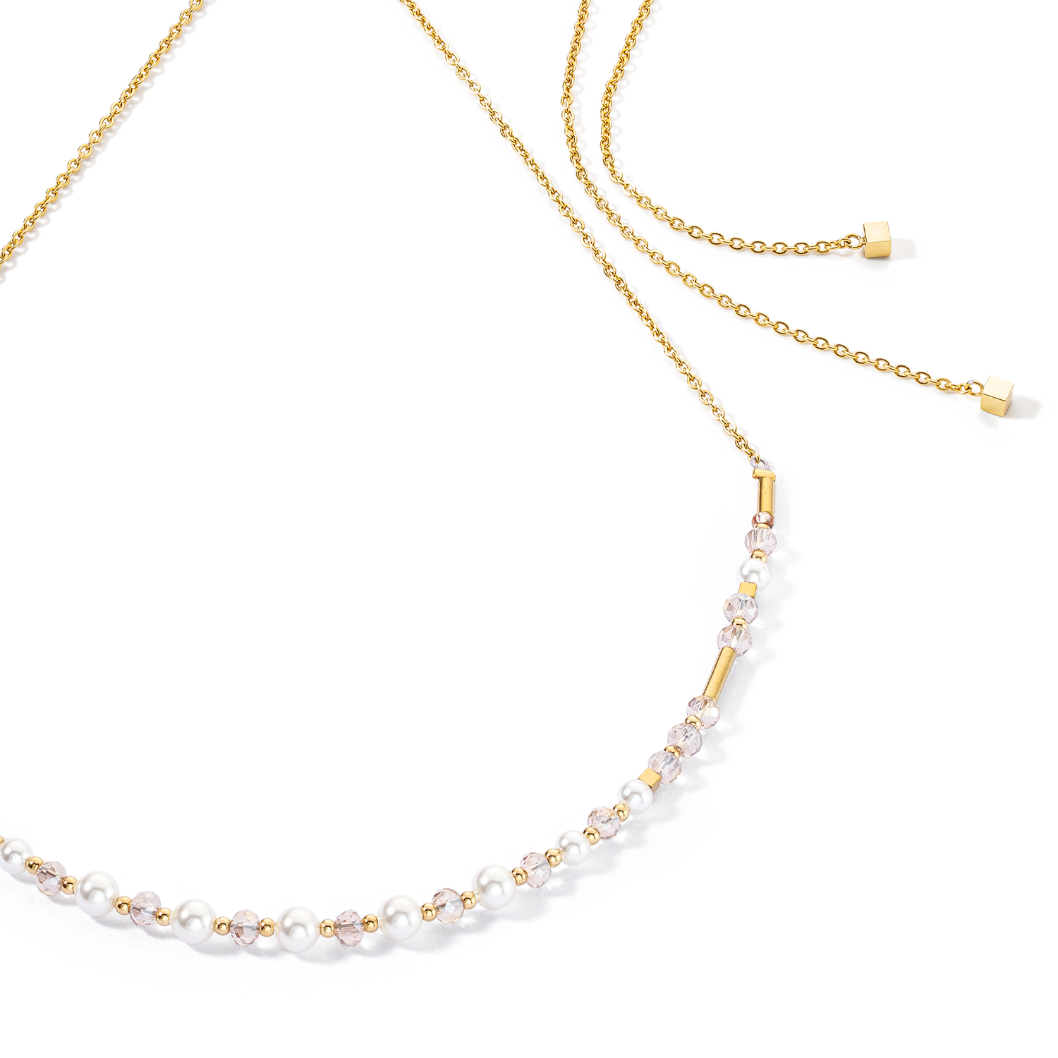 Princess Pearls Chain necklace gold-white