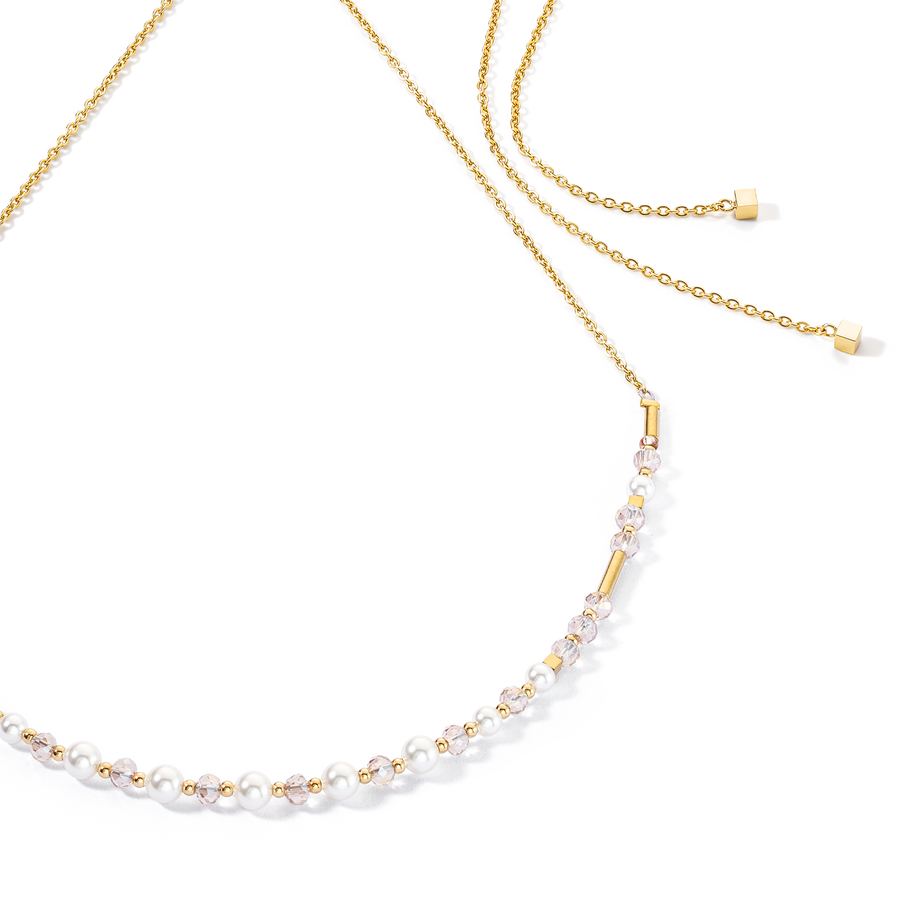 Princess Pearls Chain necklace gold-white