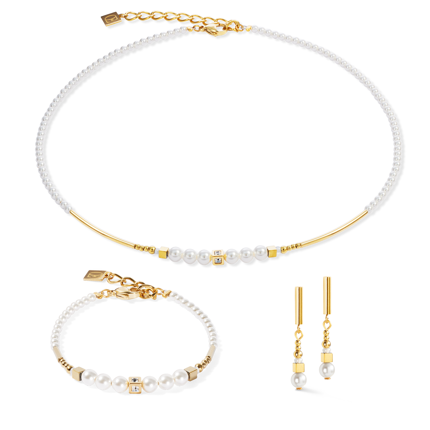 Necklace Shimmering Princess Pearls gold-white