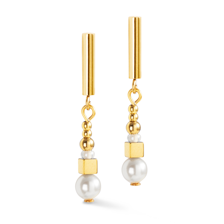 Earrings Shimmering Princess Pearls gold-white